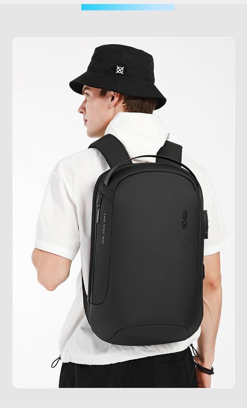 BANGE Men Fashion Waterproof Travel Backpack -Multifunction & Anti-thief Lock Feature
