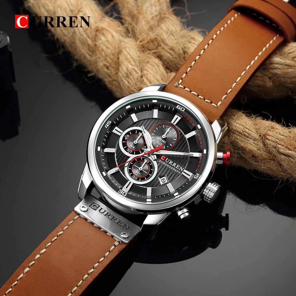 Top Brand CURREN Fashion Date Quartz Luxury Chronograph Sport Men Watches