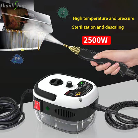 2500W High Pressure Temperature & Handheld Steam Cleaner for Household Cleaning