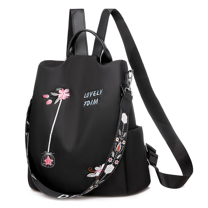 High Quality Women Fashion Anti-theft Waterproof Oxford Print Backpack