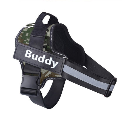 Harnais pour chien personnalisé - Gilet harnais réfléchissant et respirant réglable sans traction pour petits ou grands chiens.