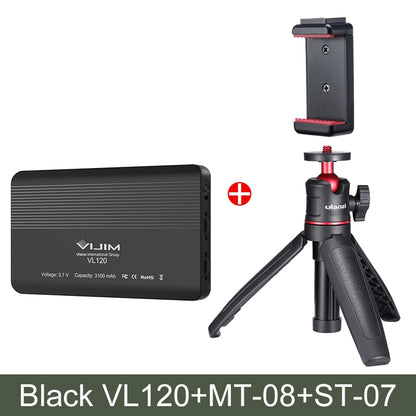 Lampe de studio à intensité variable VIJIM VL120 LED pour caméra vidéo 3200k-6500K 3100mAh 