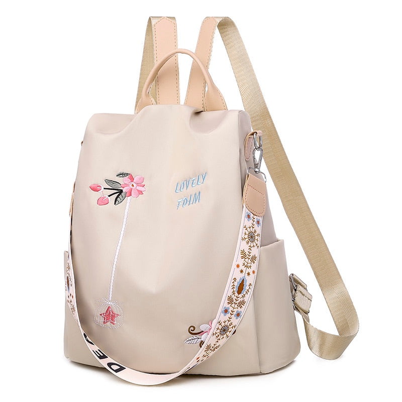 High Quality Women Fashion Anti-theft Waterproof Oxford Print Backpack