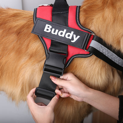 Harnais pour chien personnalisé - Gilet harnais réfléchissant et respirant réglable sans traction pour petits ou grands chiens.