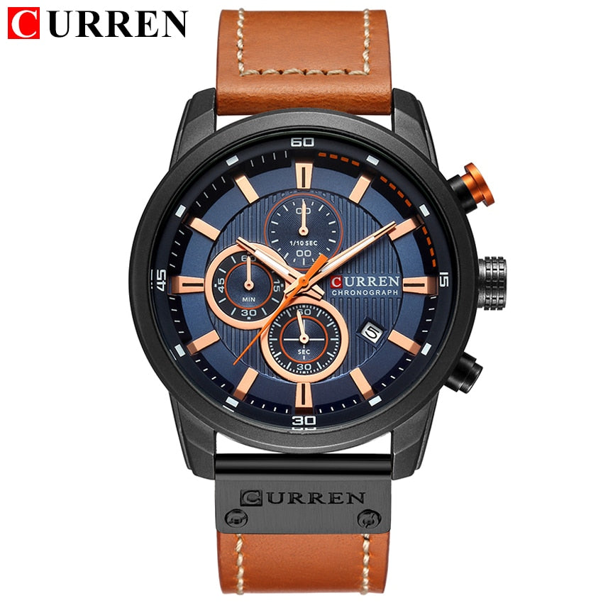 Top Brand CURREN Fashion Date Quartz Luxury Chronograph Sport Men Watches