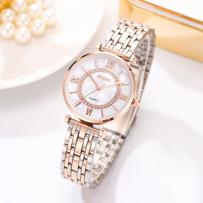 Montre-bracelet à quartz en cristal de mode et de luxe pour femmes Montre Femme Relogio