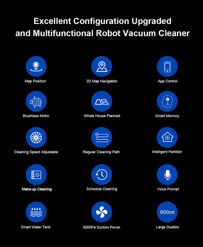 C30B Robot Vacuum Cleaner: Unleash AI Map Navigation and Electric Water Tank Efficiency