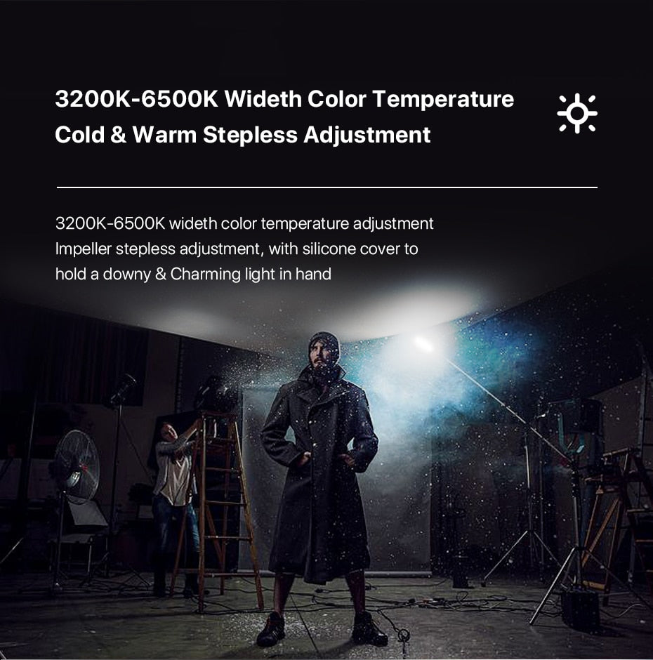 Lampe de studio à intensité variable VIJIM VL120 LED pour caméra vidéo 3200k-6500K 3100mAh 