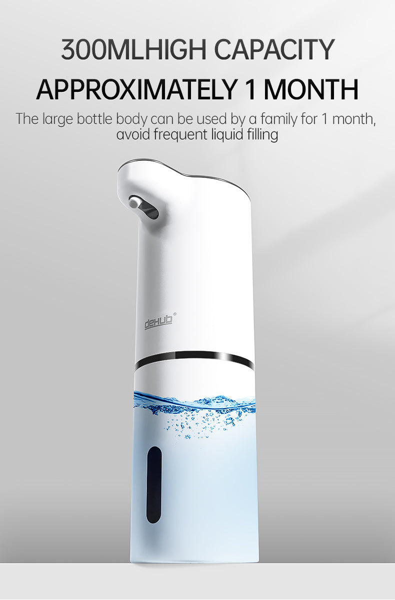 Efficient & Stylish: White Automatic Foam Soap Dispensers with USB Charging