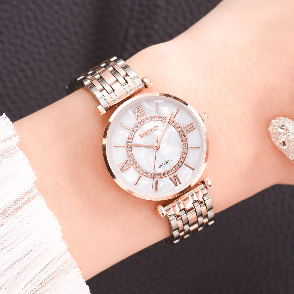Montre-bracelet à quartz en cristal de mode et de luxe pour femmes Montre Femme Relogio