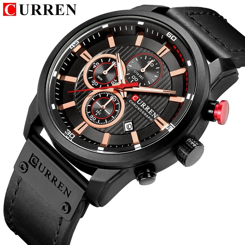 Top Brand CURREN Fashion Date Quartz Luxury Chronograph Sport Men Watches