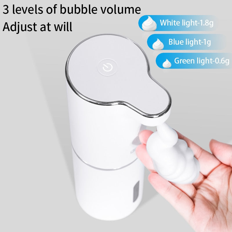 Efficient & Stylish: White Automatic Foam Soap Dispensers with USB Charging
