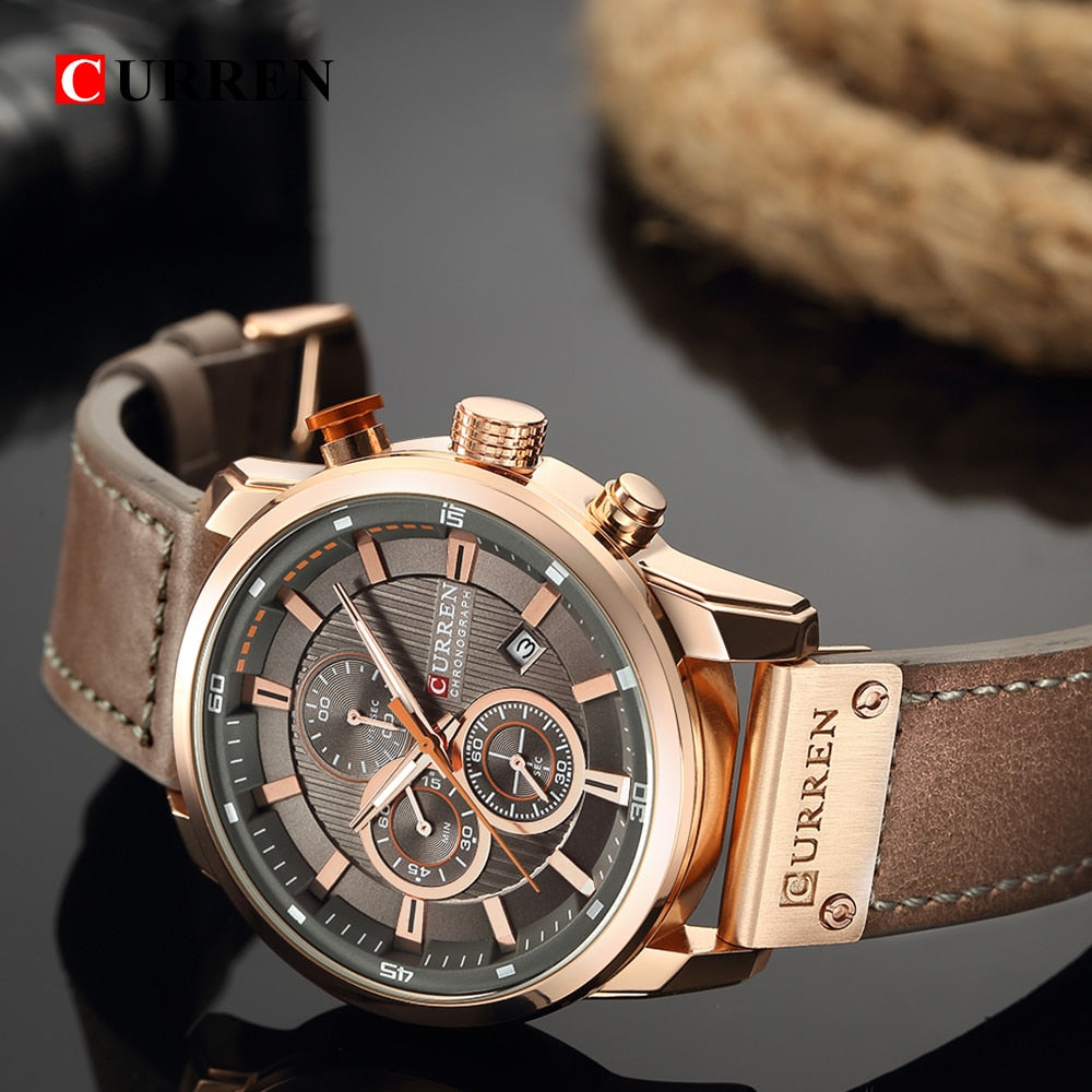 Top Brand CURREN Fashion Date Quartz Luxury Chronograph Sport Men Watches