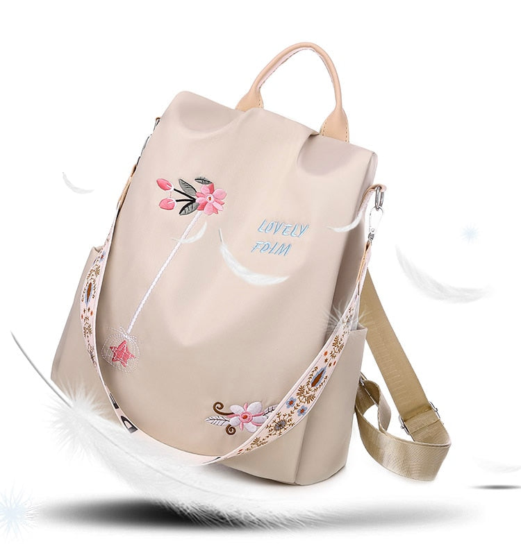 High Quality Women Fashion Anti-theft Waterproof Oxford Print Backpack