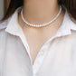 New Fashion ASHIQI Natural Freshwater Pearl Chokers Necklace -925 Sterling Silver Jewelry for Women