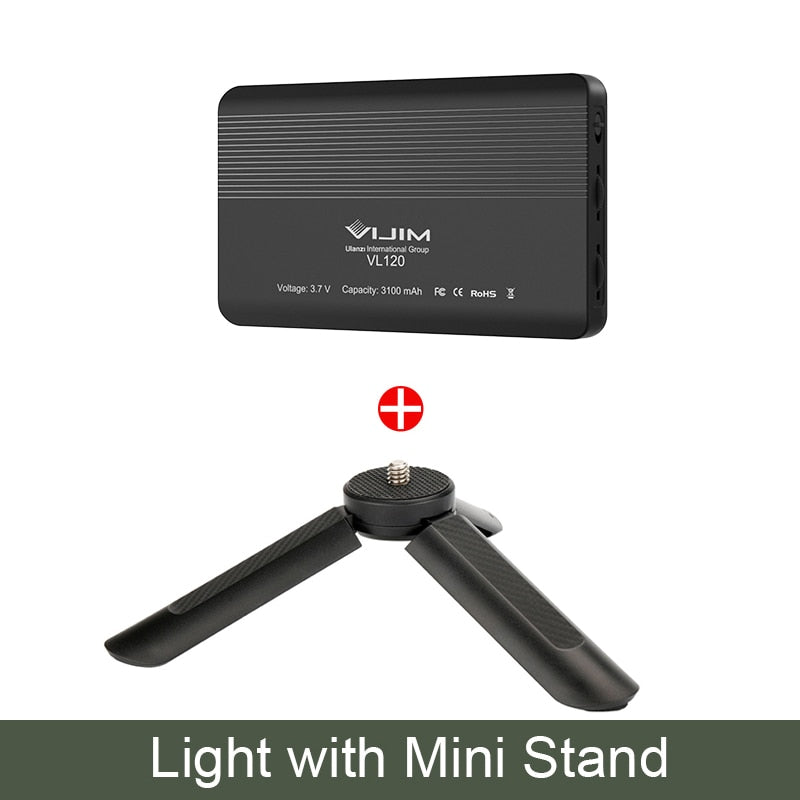Lampe de studio à intensité variable VIJIM VL120 LED pour caméra vidéo 3200k-6500K 3100mAh 