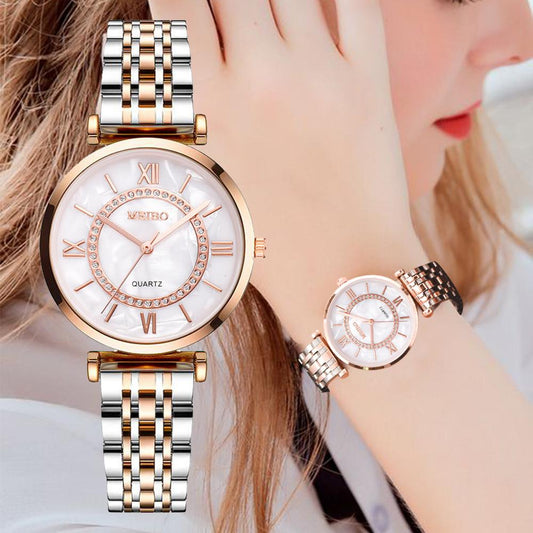 Montre-bracelet à quartz en cristal de mode et de luxe pour femmes Montre Femme Relogio