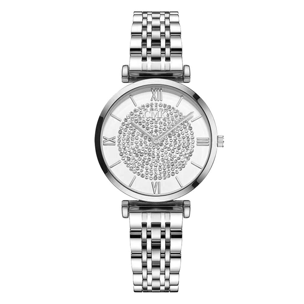 Montre-bracelet à quartz en cristal de mode et de luxe pour femmes Montre Femme Relogio