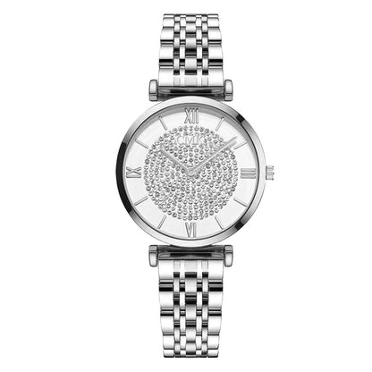 Montre-bracelet à quartz en cristal de mode et de luxe pour femmes Montre Femme Relogio