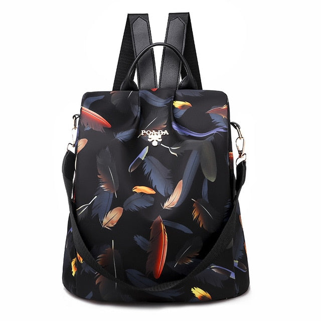 High Quality Women Fashion Anti-theft Waterproof Oxford Print Backpack