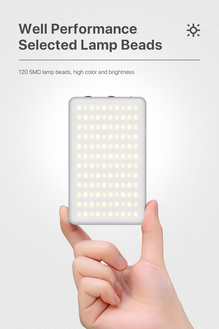 Lampe de studio à intensité variable VIJIM VL120 LED pour caméra vidéo 3200k-6500K 3100mAh 