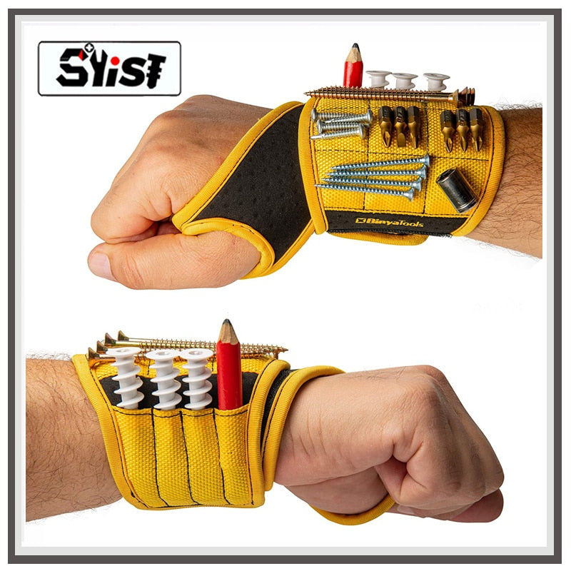 Bracelet magnétique avec aimants puissants pour maintenir les clous et les forets pour les travaux ménagers 