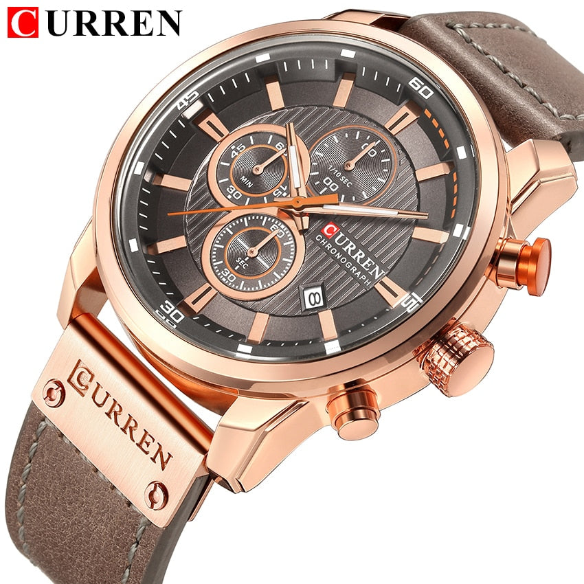 Top Brand CURREN Fashion Date Quartz Luxury Chronograph Sport Men Watches