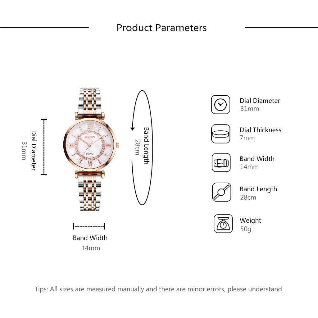 Montre-bracelet à quartz en cristal de mode et de luxe pour femmes Montre Femme Relogio