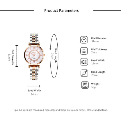 Montre-bracelet à quartz en cristal de mode et de luxe pour femmes Montre Femme Relogio