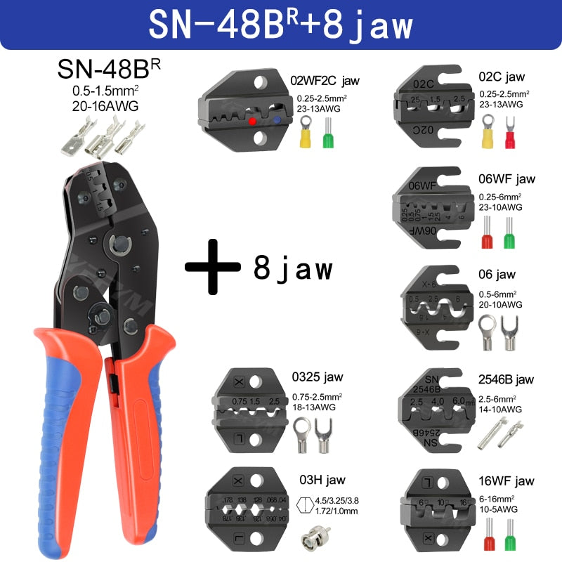 Master Electrical Projects with SN-48BS Crimping Pliers: Multi-Jaw Efficiency