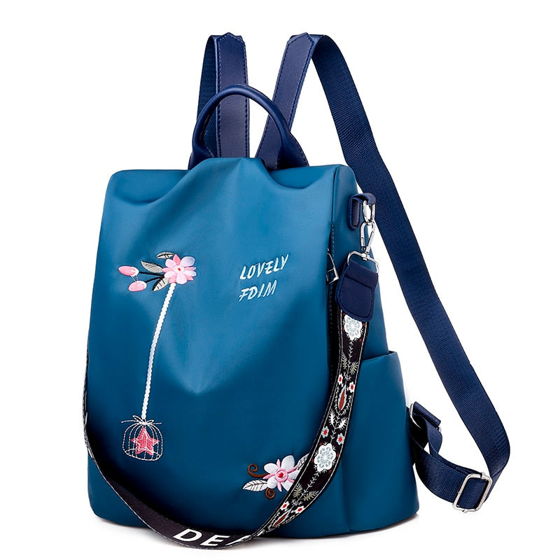 High Quality Women Fashion Anti-theft Waterproof Oxford Print Backpack