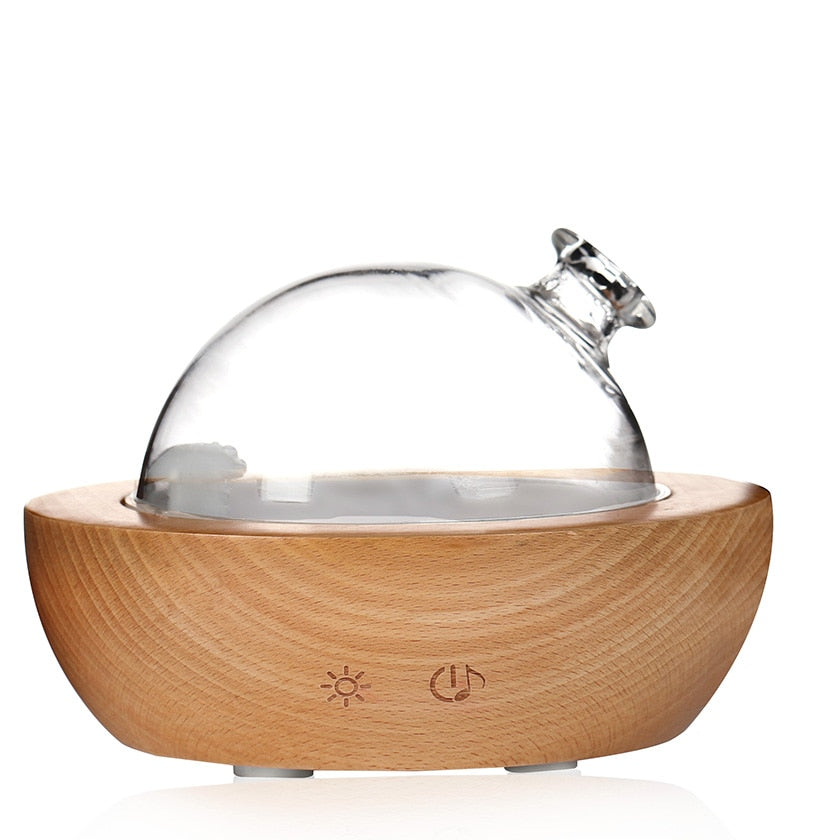 Large Capacity 150ML Bluetooth Wood Humidifier Diffuser Spray Aroma for Household