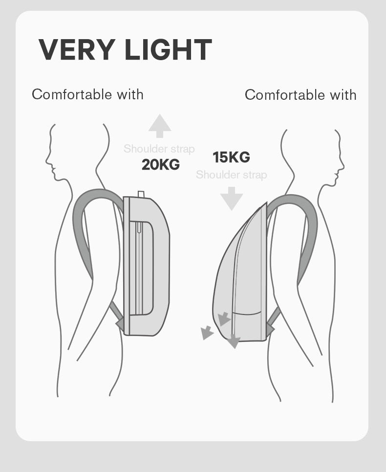 Mochila de viaje impermeable de moda para hombre BANGE: función de bloqueo multifunción y antirrobo 