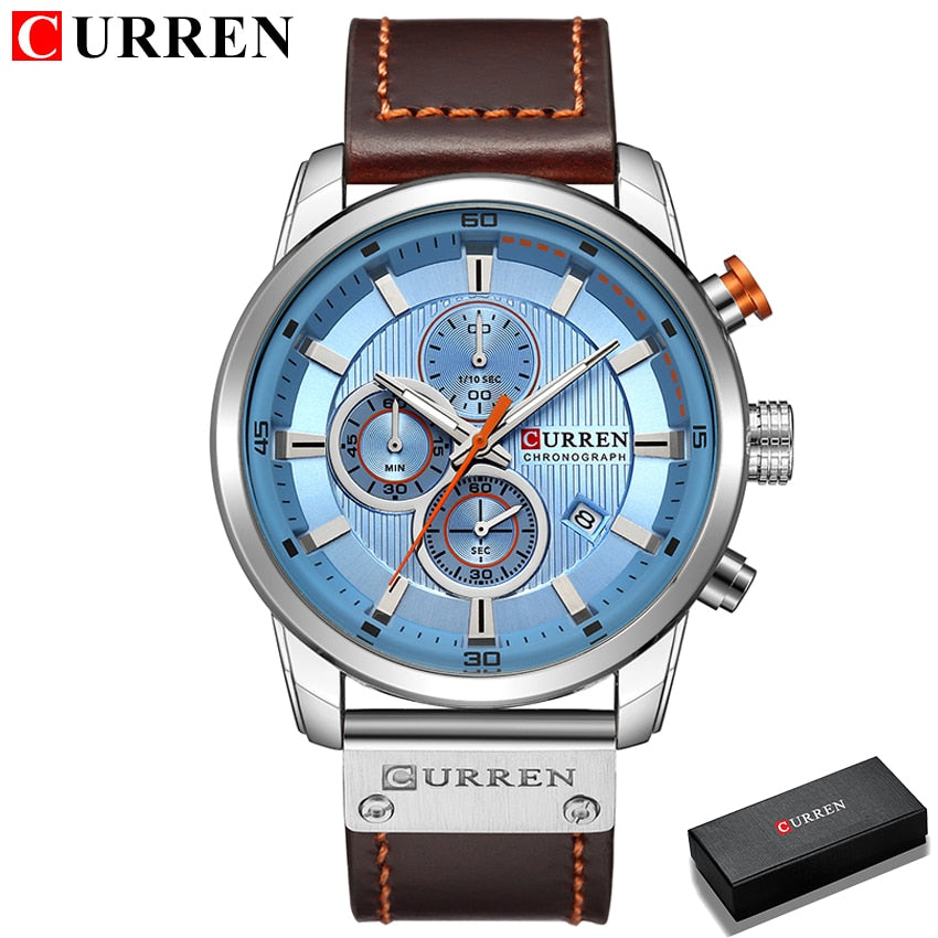 Top Brand CURREN Fashion Date Quartz Luxury Chronograph Sport Men Watches