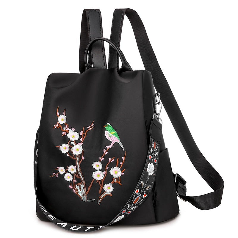 High Quality Women Fashion Anti-theft Waterproof Oxford Print Backpack