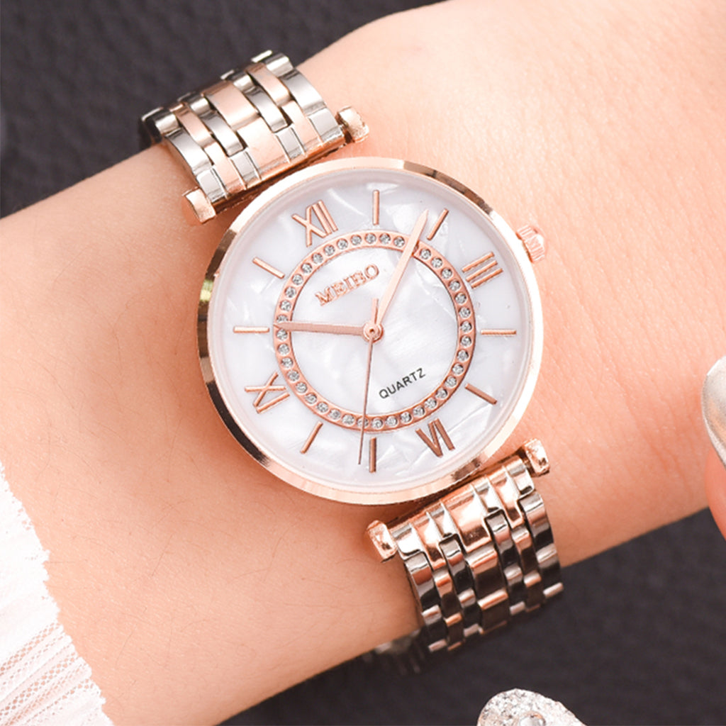 Montre-bracelet à quartz en cristal de mode et de luxe pour femmes Montre Femme Relogio