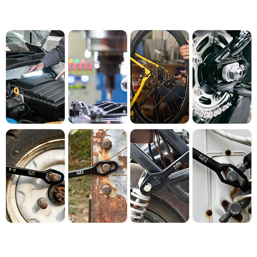 Clé Torx universelle - Clé à cliquet réglable de 8 à 22 mm pour la réparation de vélos ou de voitures