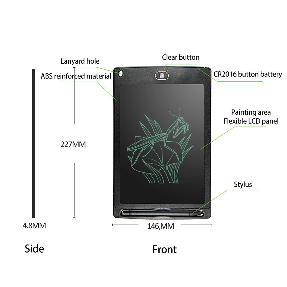 Digital Graphic Toy Tablet -Light Weight Drawing Board with 8.5" LCD Screen Writing for Children between 4 and 12 Age.