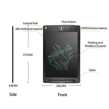 Digital Graphic Toy Tablet -Light Weight Drawing Board with 8.5" LCD Screen Writing for Children between 4 and 12 Age.