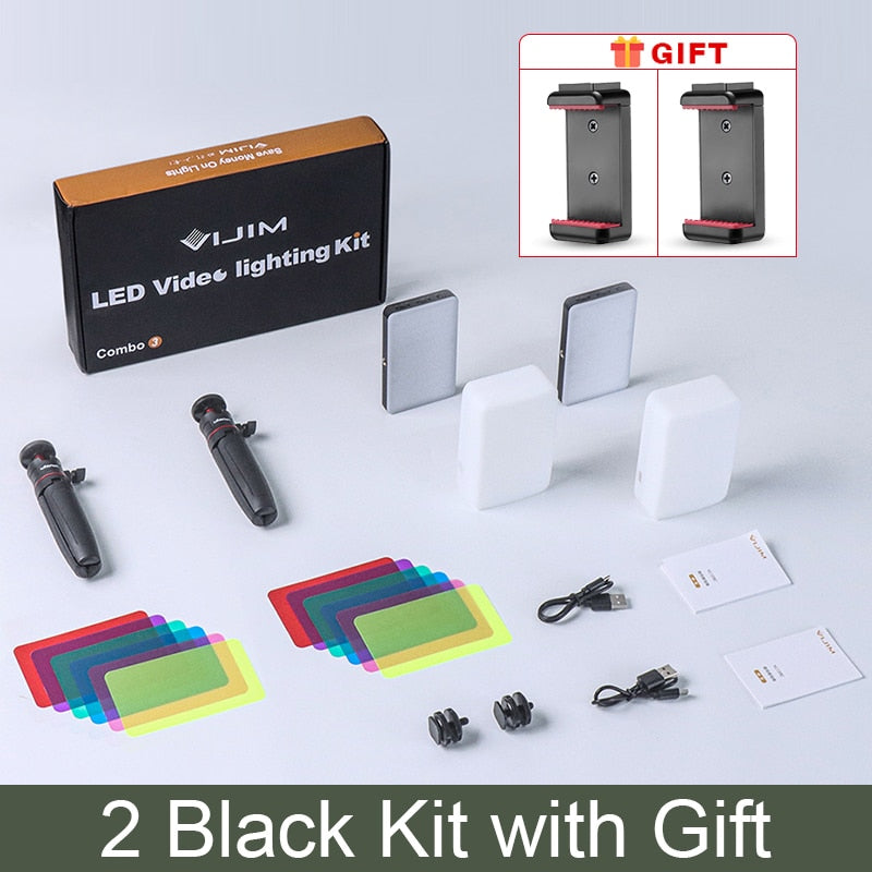 Lampe de studio à intensité variable VIJIM VL120 LED pour caméra vidéo 3200k-6500K 3100mAh 