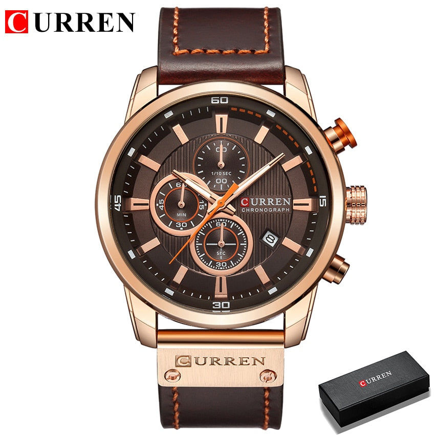 Top Brand CURREN Fashion Date Quartz Luxury Chronograph Sport Men Watches