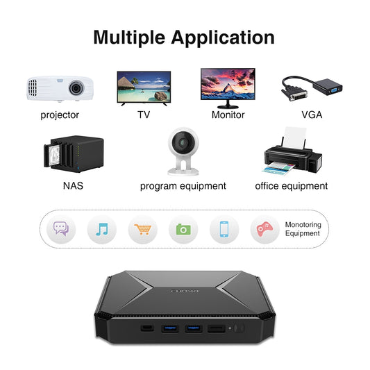 Boost Productivity with HeroBox Intel Celeron J4125 Mini PCs - 8GB RAM, 256GB SSD, Windows 10