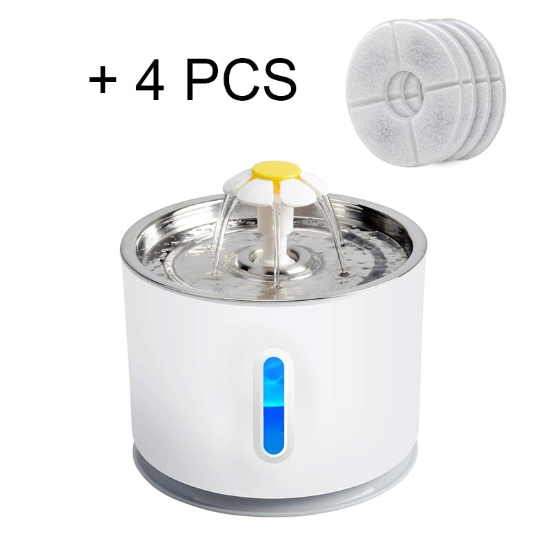 USB Powered Cat Water Fountain -Active Carbon Filter Automatic Electric Dispenser Bowls Cats Drinker