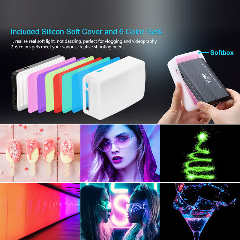 Lampe de studio à intensité variable VIJIM VL120 LED pour caméra vidéo 3200k-6500K 3100mAh 