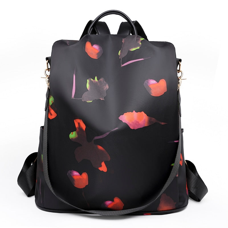 High Quality Women Fashion Anti-theft Waterproof Oxford Print Backpack