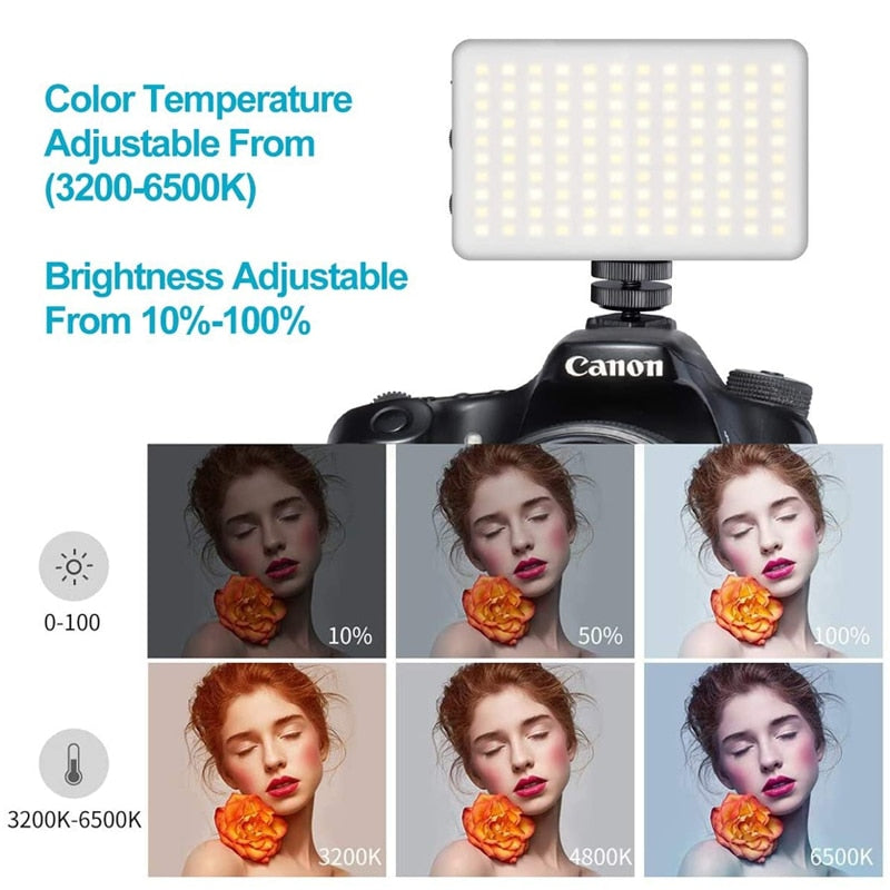 Lampe de studio à intensité variable VIJIM VL120 LED pour caméra vidéo 3200k-6500K 3100mAh 