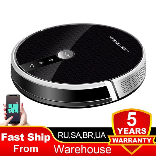 LIECTROUX C30B Robot Vacuum Cleaner -AI Map Navigation, Memory, Smart Partition,  6000Pa Suction, Electric Water Tank, Wet Mop