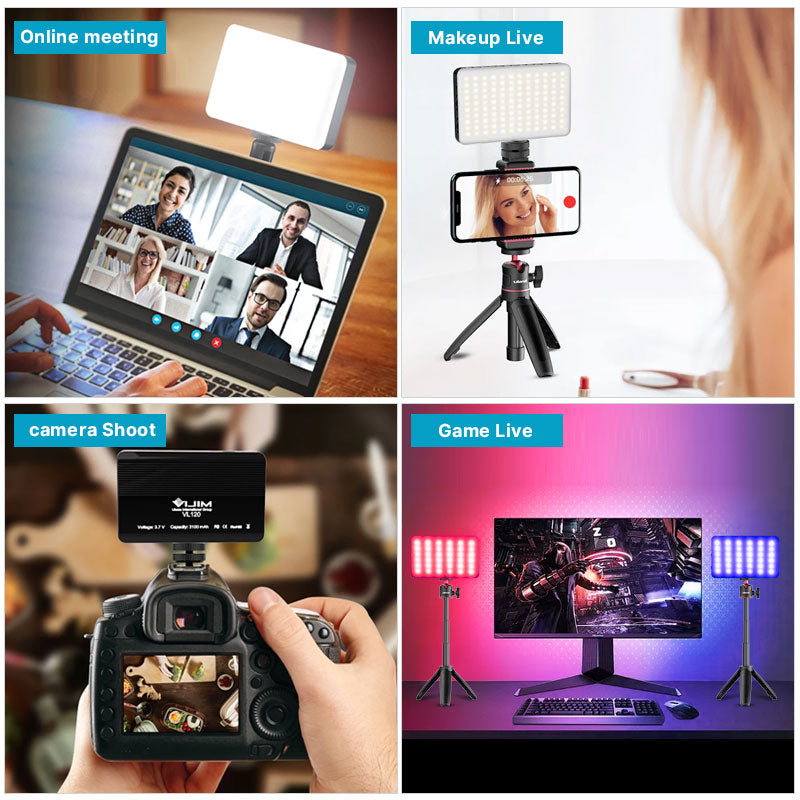 Lampe de studio à intensité variable VIJIM VL120 LED pour caméra vidéo 3200k-6500K 3100mAh 